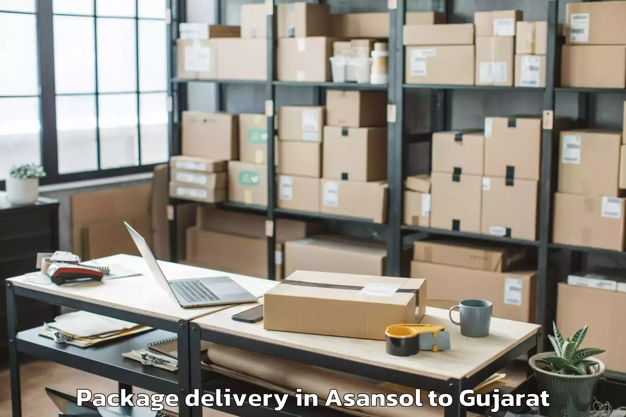 Top Asansol to Khambhaliya Package Delivery Available